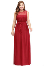 A-Linien-Kurzarmloses Abendkleid aus Chiffon in Übergröße mit Rüschen und Schleife