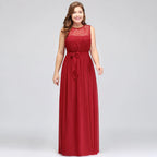 A-Linien-Kurzarmloses Abendkleid aus Chiffon in Übergröße mit Rüschen und Schleife