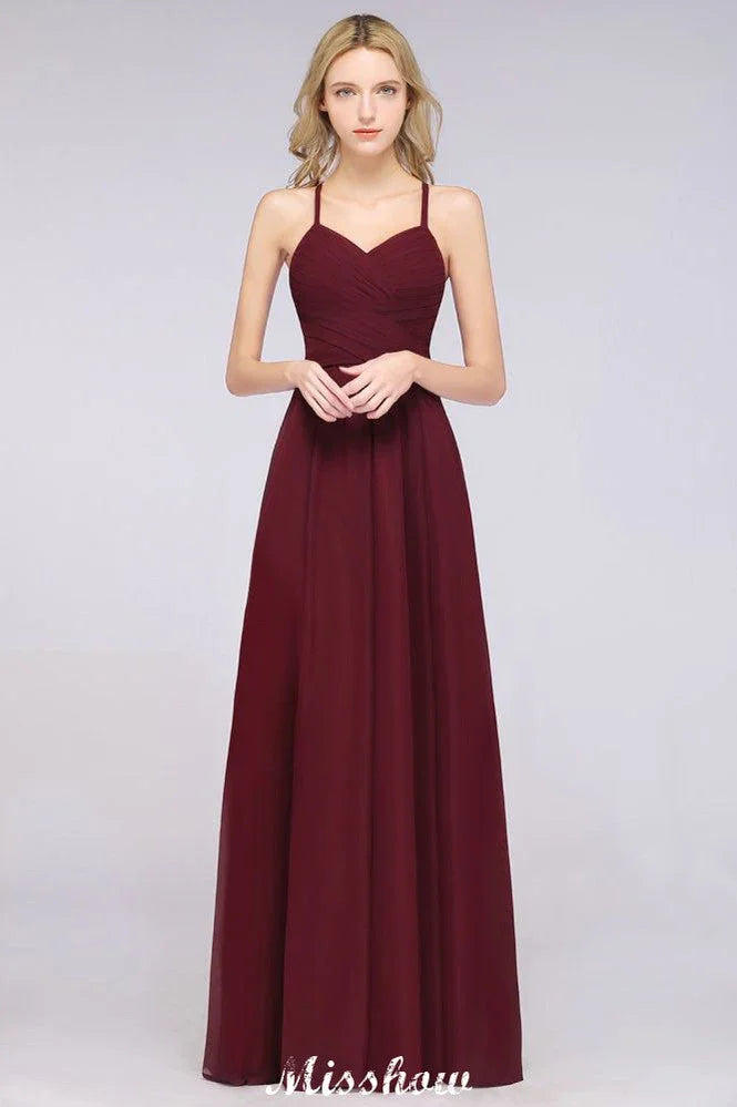 Robe de demoiselle d'honneur sans manches à encolure en V et col licou, coupe en A, à volants, robe de soirée ample