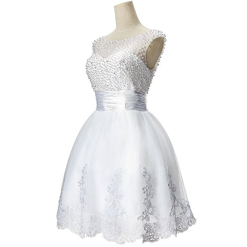 Abito da festa con perline in tulle a linea ad A