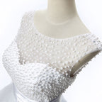 Abito da festa con perline in tulle a linea ad A