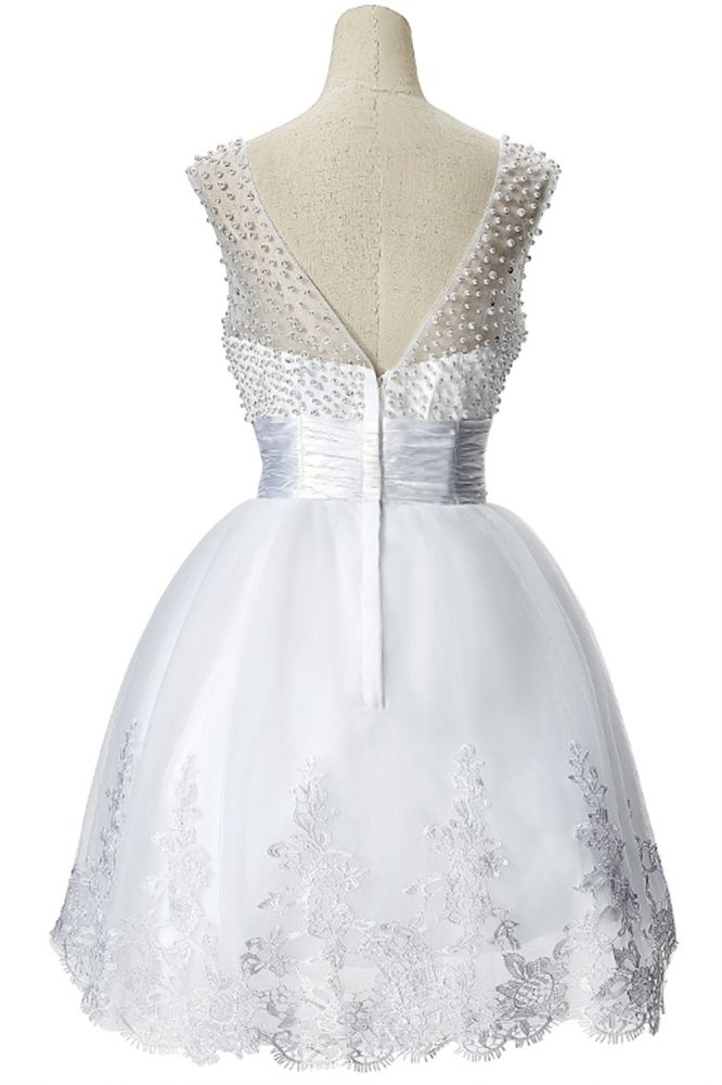 Abito da festa con perline in tulle a linea ad A