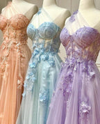 فستان سهرة طويل أسود بكتف واحد مزين بالتطريزات