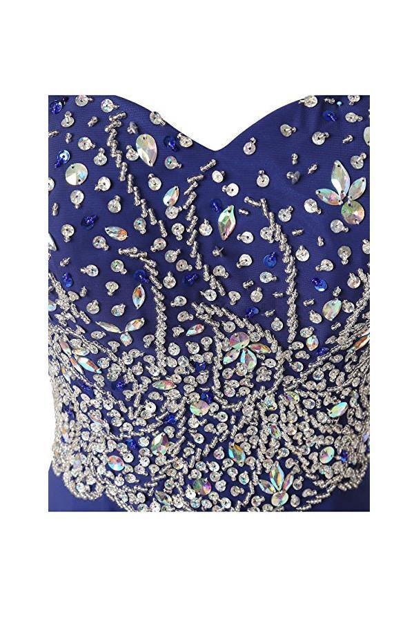 Robes de soirée en mousseline à ligne A, décolleté en cœur PG264