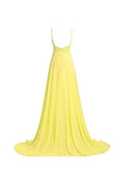 فساتين سهرة طويلة بتطريز خرز وأشرطة على شكل حرف A موديل PG272