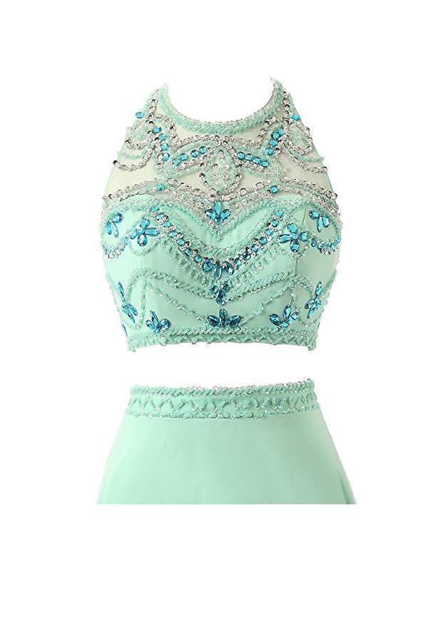 فستان سهرة شيفون قطعتان بقصة على شكل حرف A رقم PG261