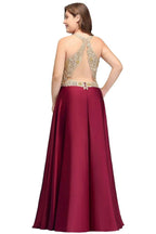 Robes de soirée longues sans manches à encolure en V, coupe en A, grande taille, avec applications