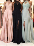 Robes de bal en mousseline sans manches à encolure américaine, élégantes, à appliques et fronces, coupe en A
