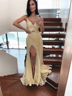 Robes de bal sans manches en organza à volants, en ligne A, col en V élégant