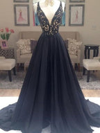 Robes de bal en taffetas sans manches à encolure en V, coupe en A / élégantes