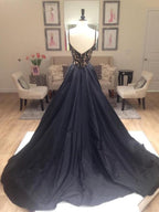 Robes de bal en taffetas sans manches à encolure en V, coupe en A / élégantes