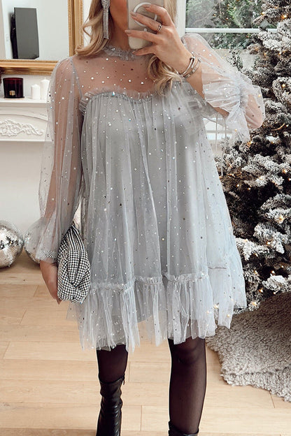 Twinkle Twinkle Little Star – Babydoll-Minikleid aus Tüll 
