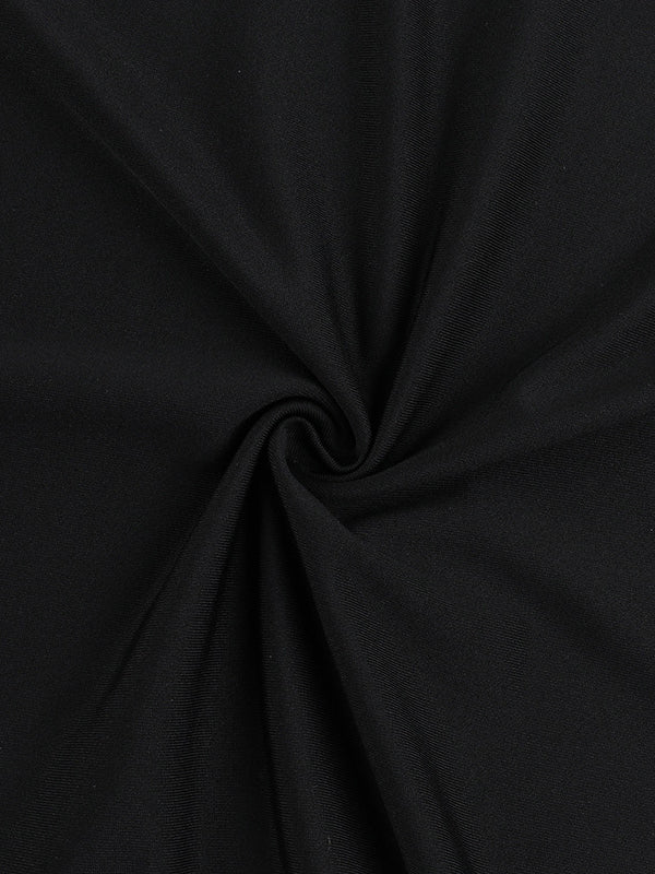 Lange Ärmel, schmal, plissiert, durchsichtig, einfarbig, mit Schlitz, schulterfrei, Abendkleider, Maxikleider 