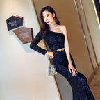 Women's Fairy Dream Socialite Gathering Party Evening Dress – Long Slimming Toast Dress for Bride – Formal Gown