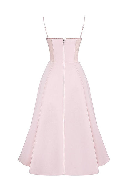 Ärmelloses Tutu-Maxikleid mit Strumpfhaltern und V-Ausschnitt 