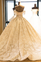 Erstaunliches trägerloses Brautkleid mit Flügelärmeln und Spitzenapplikationen 