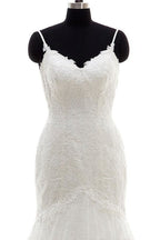 Vestidos de Noiva Elegantes com Alças Finas Estilo Sereia