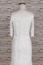 Robes de mariée élégantes sirène à traîne courte avec superbes appliques
