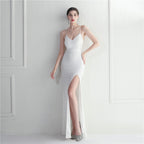 Nightclubs Dinner Ceremony Performance Evening Dress with Crisscross Elegance