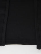 Lange Ärmel, schmaler Rücken, gekreuzte Schlitze an den Seiten, mit Quasten, hoher Halsausschnitt, Abendkleider, Midi-Kleider 