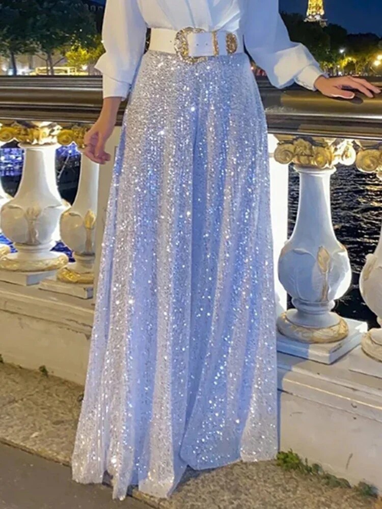 TARUXY Splice Pailletten Maxi Kleider Für Frauen Mode Falten Lose V-ausschnitt Elegante Kleid Femme Party Abendkleider Luxus 2023 