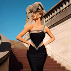 Elegant Lace Up Back Bandage Prom Dress for Event