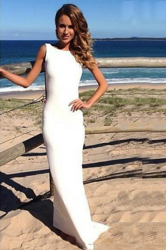 Robe de soirée longue en mousseline de soie à dos nu PG 234