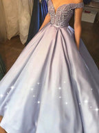 Robe de bal perlée en satin, épaules dénudées, sans manches, longue jusqu'au sol, robe de soirée