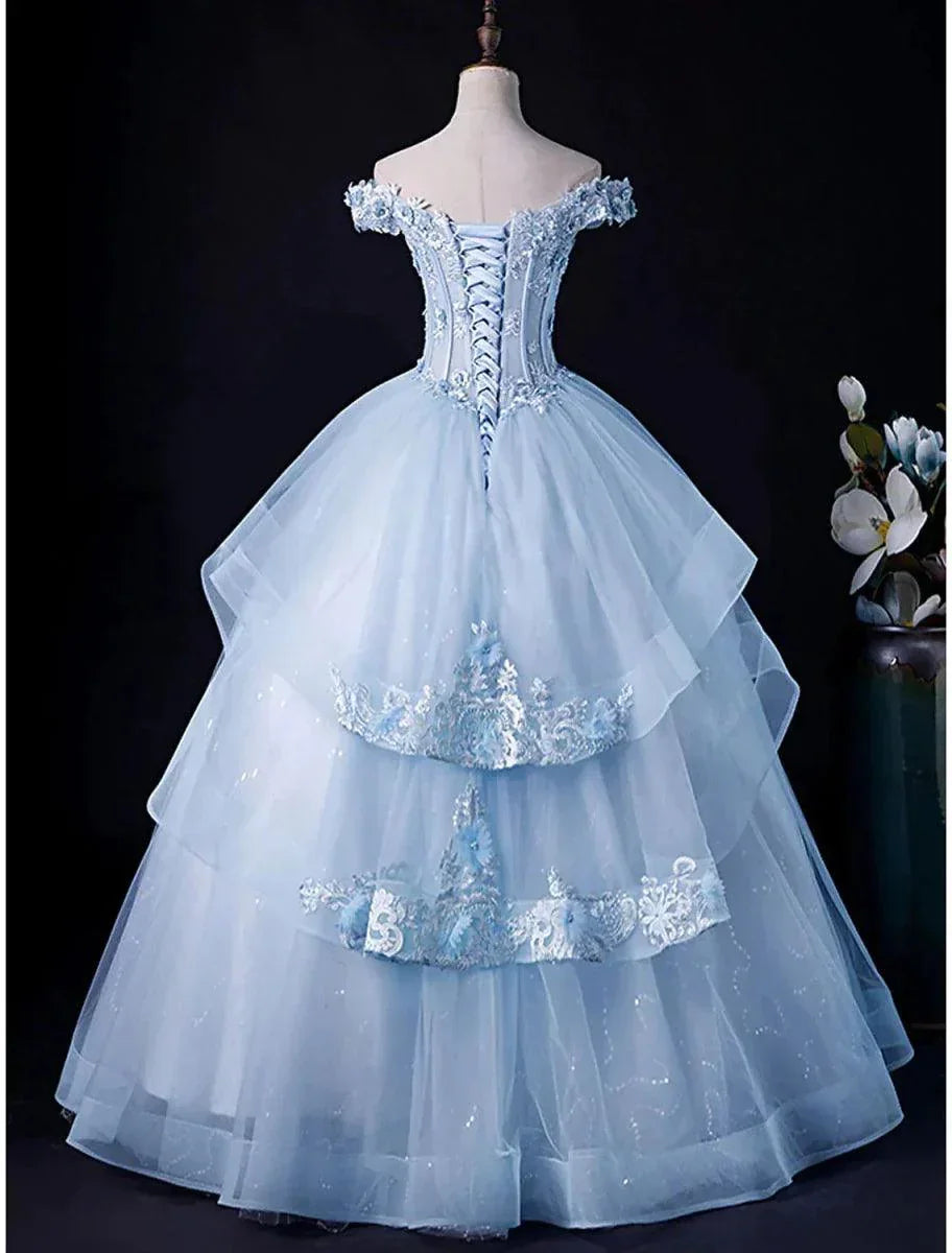 Robe de bal Robe de soirée Robe minimaliste Robe formelle de mariage Robe de fête longue jusqu'au sol Sans manches Épaule dénudée Tulle Dos nu avec plis et appliques