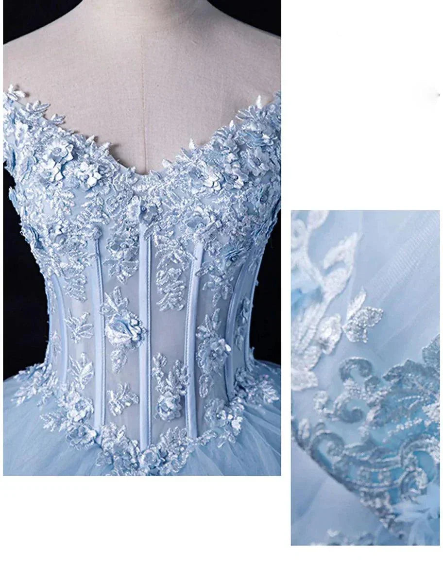 Robe de bal Robe de soirée Robe minimaliste Robe formelle de mariage Robe de fête longue jusqu'au sol Sans manches Épaule dénudée Tulle Dos nu avec plis et appliques