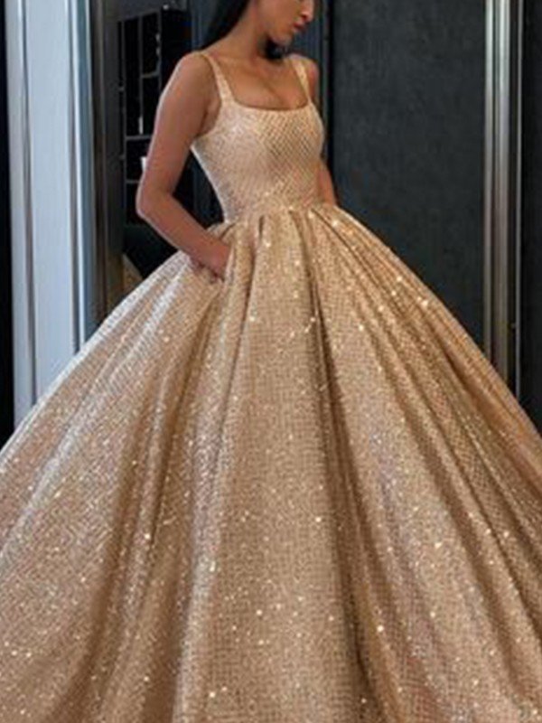 Robe de bal à volants, carrée, sans manches, longue jusqu'au sol, pour bal de fin d'année
