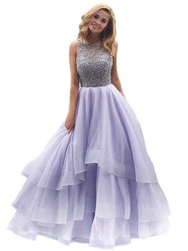 Robe de bal à encolure dégagée, sans manches, longue jusqu'au sol, ornée de perles en organza, robes de bal
