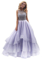 Robe de bal à encolure dégagée, sans manches, longue jusqu'au sol, ornée de perles en organza, robes de bal