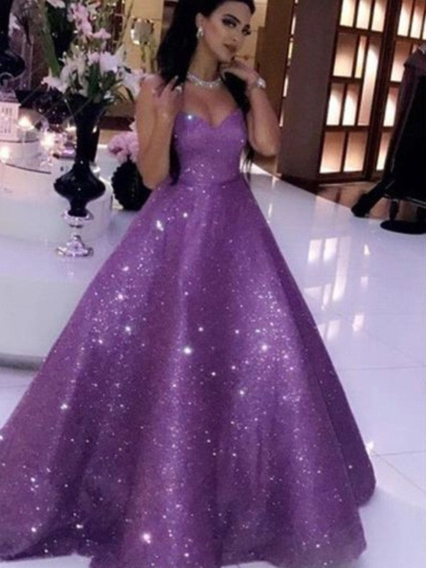 Robe de bal à paillettes, décolleté en cœur, sans manches, à volants, robe de soirée