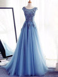 Robe de bal sans manches avec appliqué bijou en tulle pour soirée