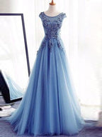 Robe de bal sans manches avec appliqué bijou en tulle pour soirée