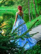 Robe de bal sans manches à épaules dénudées avec appliques en tulle pour bal de fin d'année