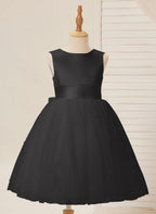 NumberSea - Ball - Gown/Princess Satin Tulle Knee - length Flower Girl Dress