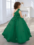 Ball Gown Tulle Flower Girl Dress Featuring Lace Appliques And Floor Length Cut - photo 5