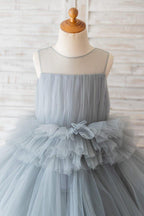 NumberSea - Ball - Gown/Princess Tulle Knee - length Flower Girl Dress