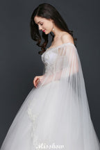 Robes de bal Appliques Bretelles Tulle Robes de mariage élégantes