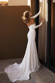 Long Strapless Prom Dress With Ruffle Split In Custom Colors