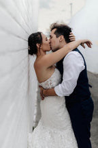 Wunderschöne lange ärmellose Meerjungfrau-Brautkleider mit Spitze