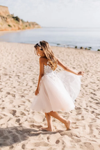 Beautiful White A Line Sleeveless Appliques Flower Girl Dress