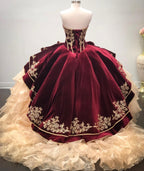 Best Long Ball Gown Sweetheart Organza Quinceanera Dress