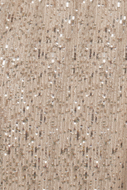 Brilhante decote redondo lantejoulas sem costas sereia dama de honra/vestido de baile com fenda lateral