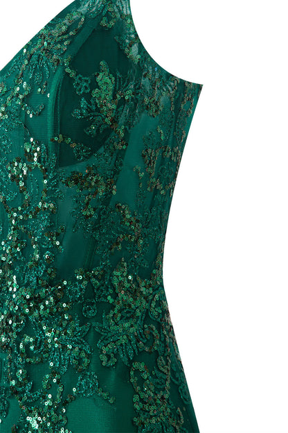 Sheath Short V Neck Satin Homecoming Dress with Appliques