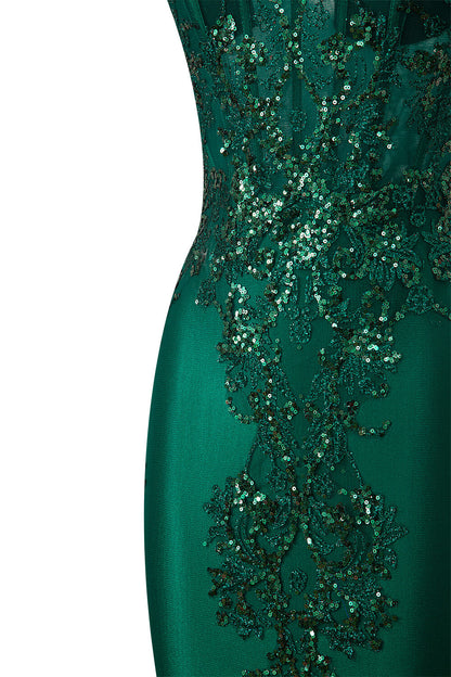 Sheath Short V Neck Satin Homecoming Dress with Appliques