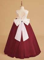 Flower Girl Dress Sleeveless Lace With Tulle And Beading Details