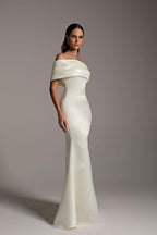Custom One Shoulder Sleeveless Mermaid Long Prom Dress With Ruffles